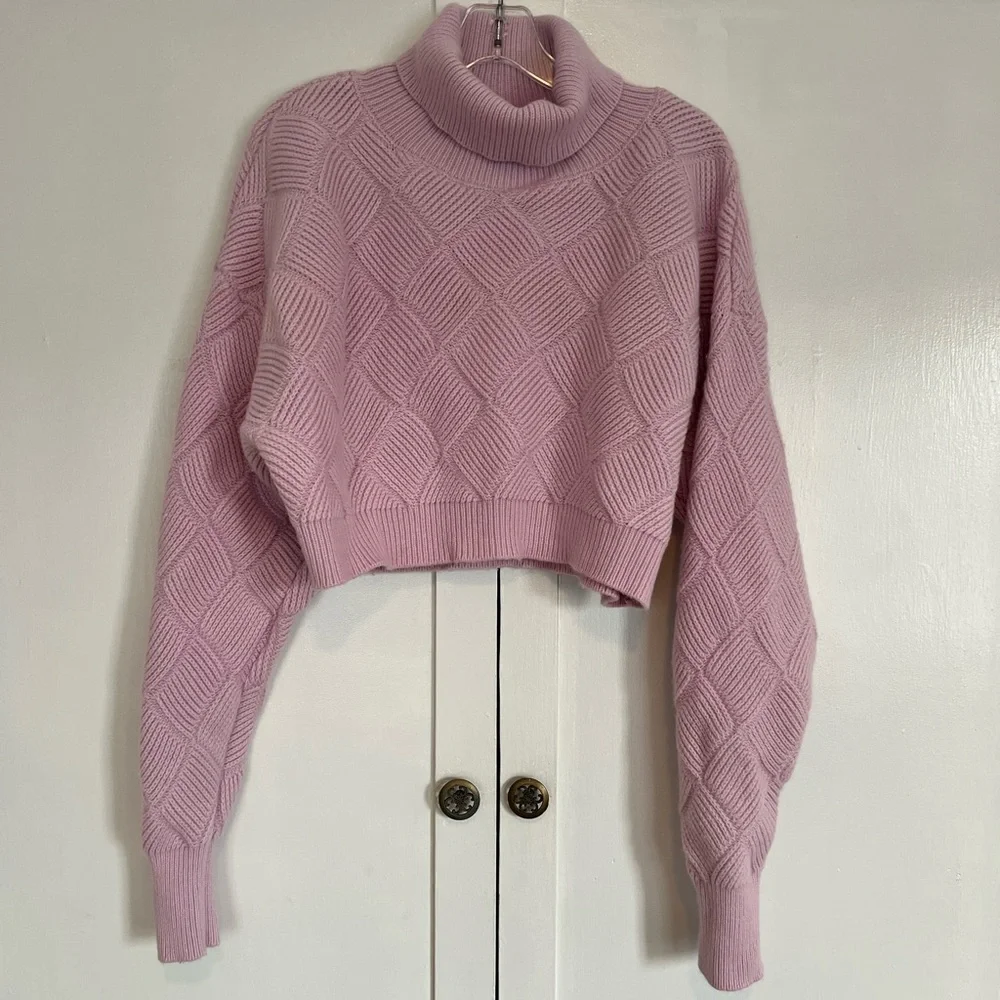 Ronny Kobo Onyx Knit Crop Turtleneck - Picture 4 of 12